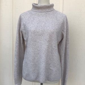 Joie Cashmere Women’s Textured Oatmeal Speckled  Turtleneck Sweater size S